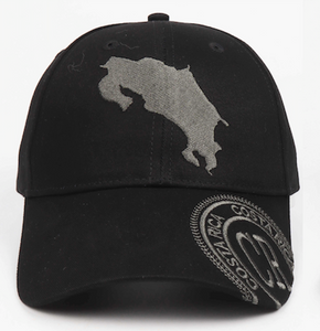 Gorra Estampada Negra con Mapa