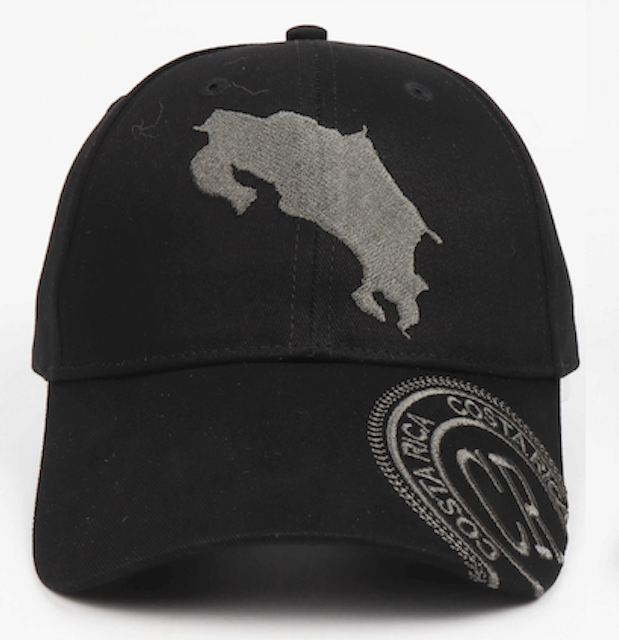 Gorra Estampada Negra con Mapa