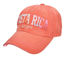 Cargar imagen en el visor de la galería, Gorra Naranja Visera Floreada
