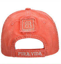 Cargar imagen en el visor de la galería, Gorra Naranja Visera Floreada
