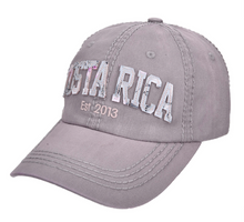 Load image into Gallery viewer, Gorra Gris Visera Floreada
