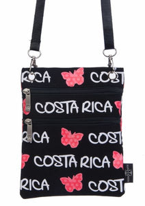 Bolsa de Cuello Negra con Mariposas