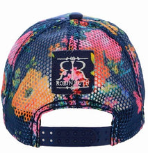 Load image into Gallery viewer, Gorra Mujer Azul Flores Mesh

