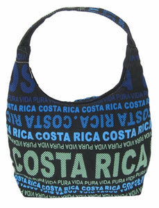 Bolsa City Negro Letras Azules y Verdes