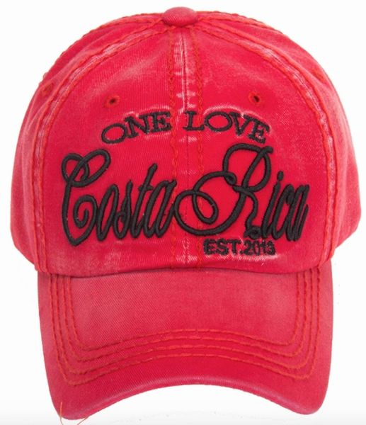 Gorra Roja Letras Negras One Love