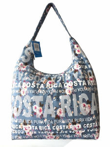 Bolsa City Azul Flores