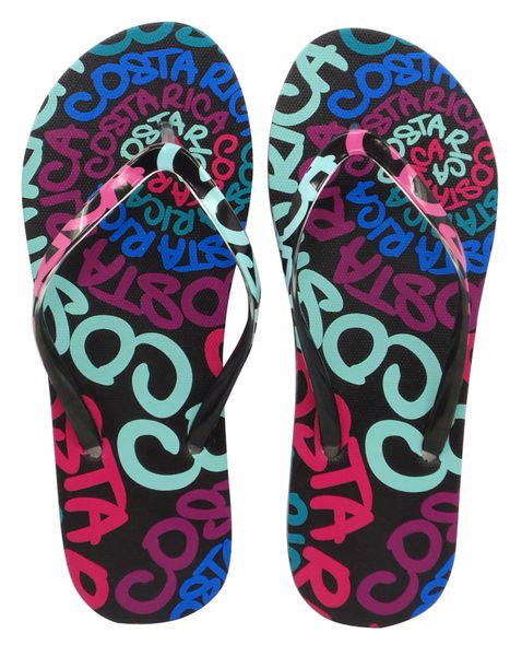 Sandalia Espiral Negro+Azul