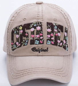 Gorra Beige Bordada